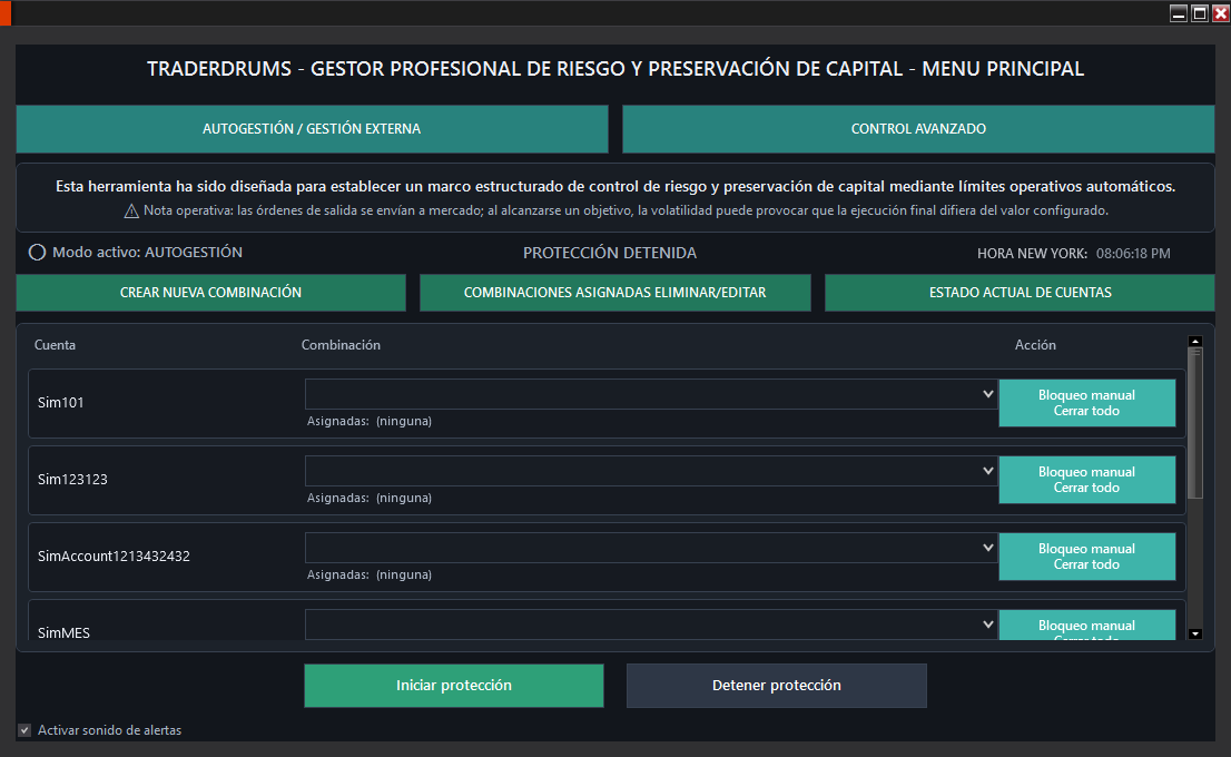 Gestor de Riesgo - Protección detenida